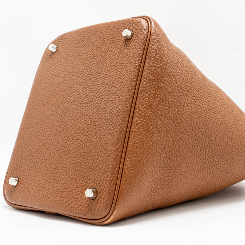 HERMES Picotin 22 Lock Bag Clemence Gold SHW Stamp C