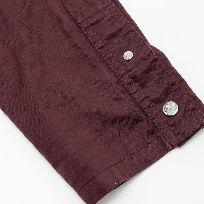 Hermes Size 36 Pocket Shirt Cotton Burgundy