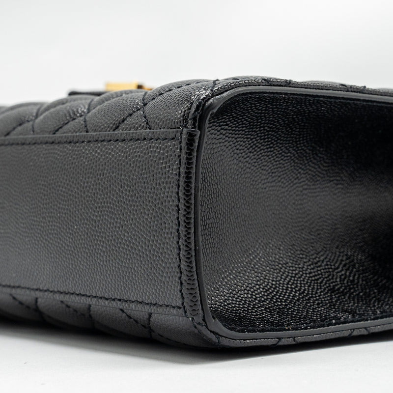 Saint Laurent Large Envelope Bag Calfskin Black GHW