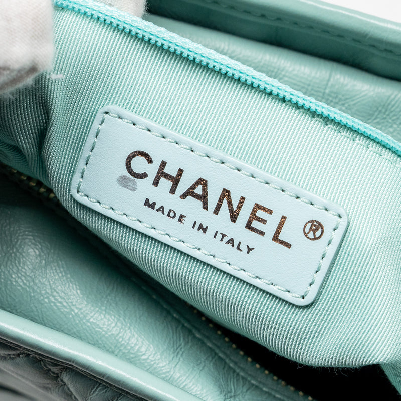 Chanel Small Gabrielle Hobo Bag Calfskin Green Multicolour Hardware