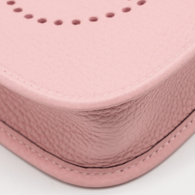 Hermes Mini Evelyne Clemence Rose Sakura SHW Stamp K