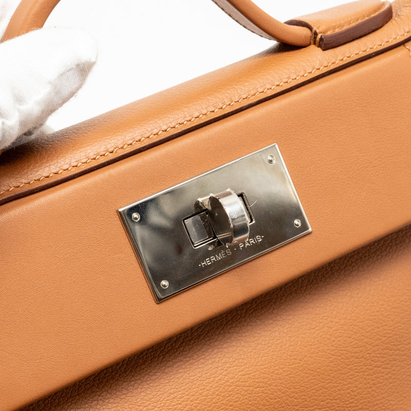 Hermes Mini 24/24 2424-21 Bag Evercolor/Swift Gold SHW Stamp Z