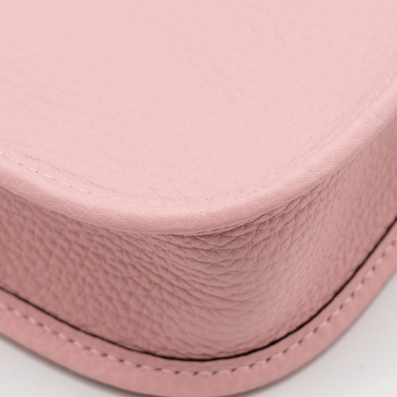 Hermes Mini Evelyne Clemence Rose Sakura SHW Stamp K