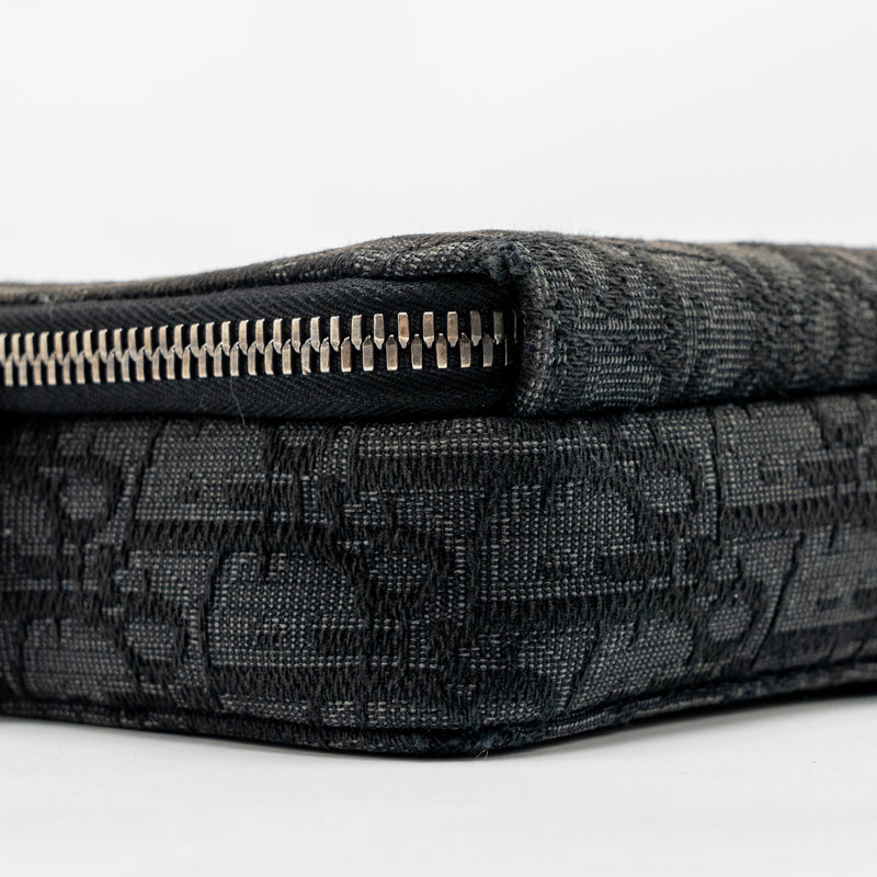 Dior Wallet on Strap Oblique Canvas/Leather Black SHW