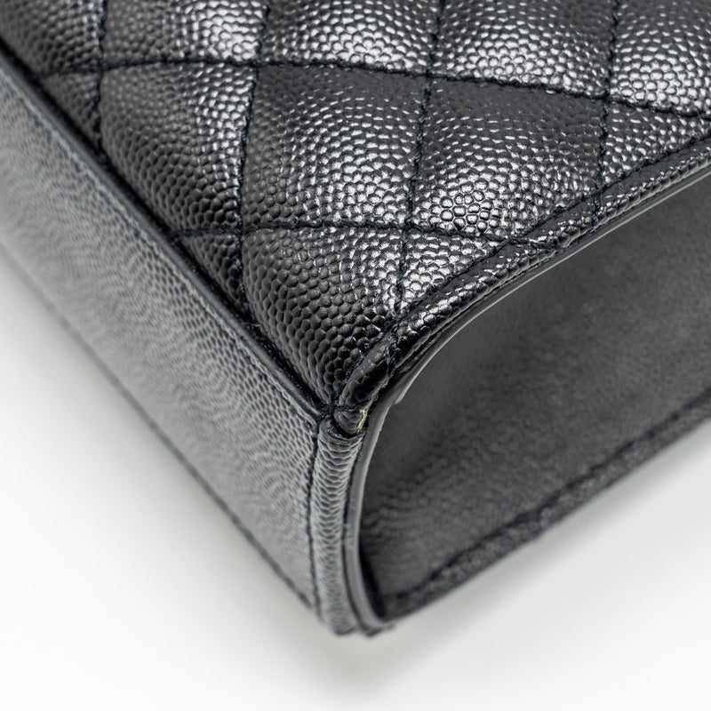 Saint Laurent Large Envelope Bag Calfskin Black GHW