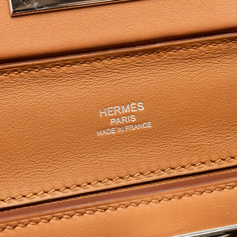 Hermes Mini 24/24 2424-21 Bag Evercolor/Swift Gold SHW Stamp Z