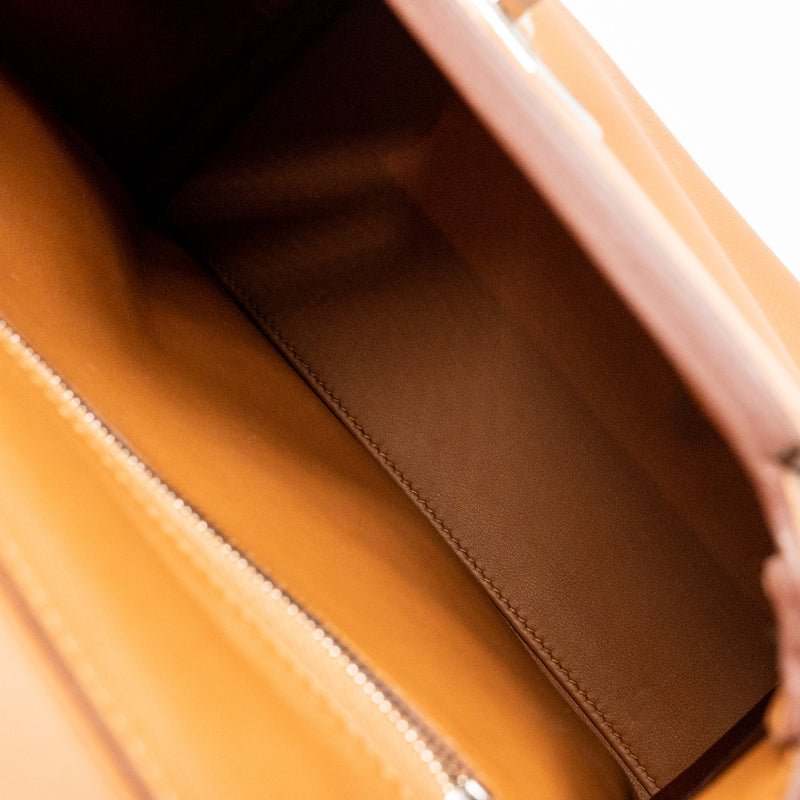 Hermes Mini 24/24 2424-21 Bag Evercolor/Swift Gold SHW Stamp Z