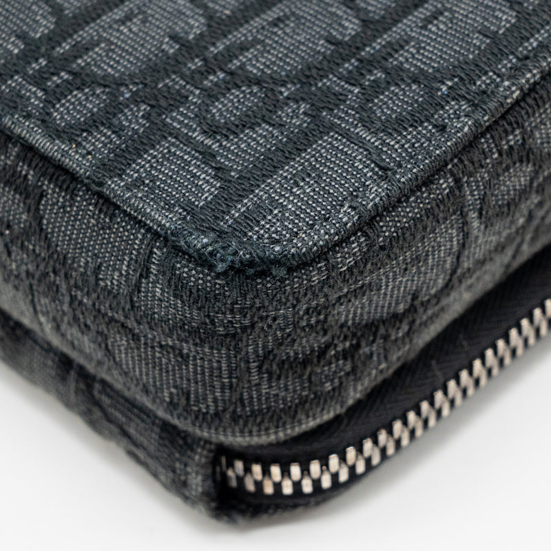Dior Wallet on Strap Oblique Canvas/Leather Black SHW