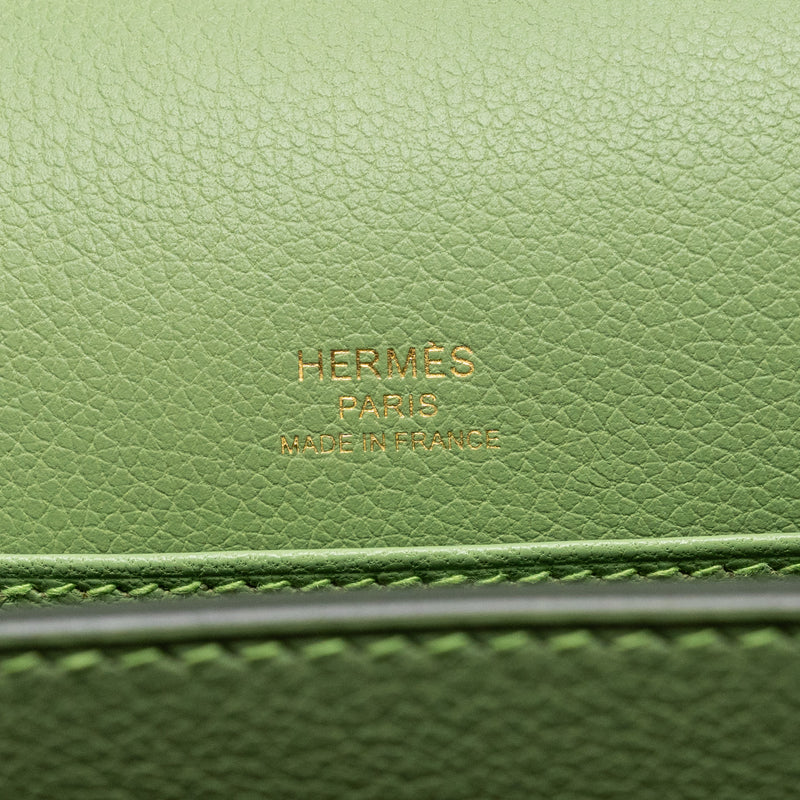 Hermes Mini Roulis evercolor Vert Criquit LGHW stamp Z