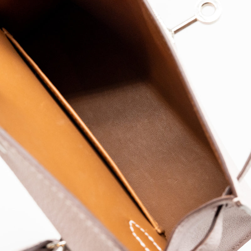 Hermes Mini Kelly II special order chevre mysore leather mauve pale / gold SHW stamp B