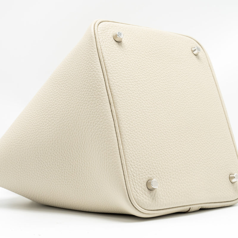 Hermes Picotin 22 Lock Bag Clemence Beton SHW Stamp U