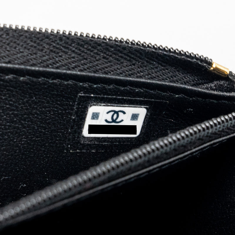 Chanel 23A clutch with chain lambskin black GHW (microchip)