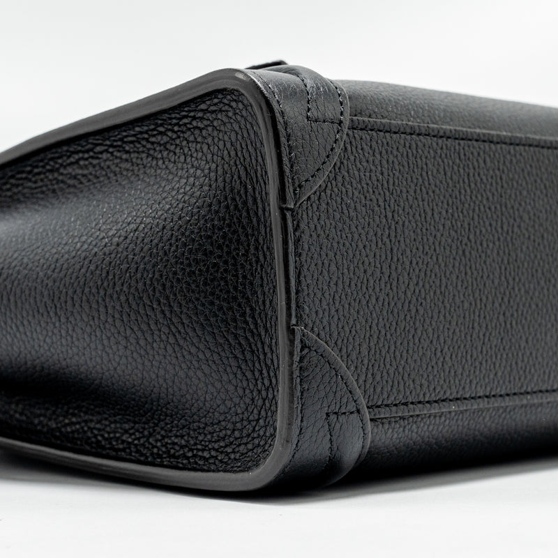 Celine nano luggage bag calfskin black SHW