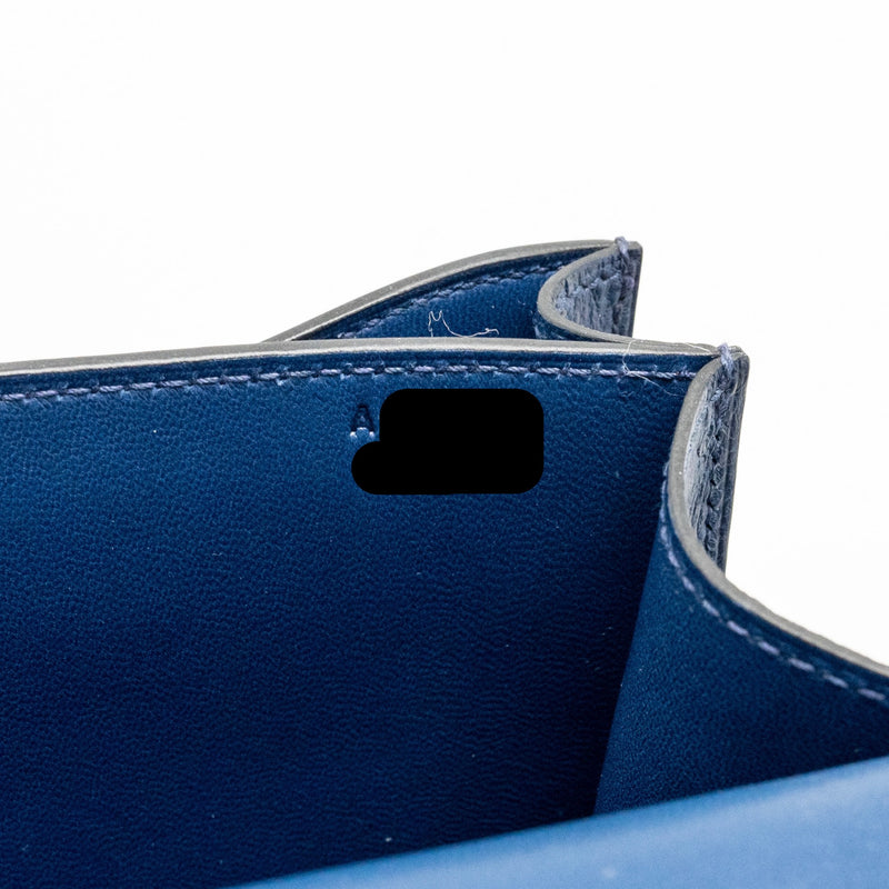 Hermes Mini Constance Ostrich 7L Bleu De Malte SHW Stamp A