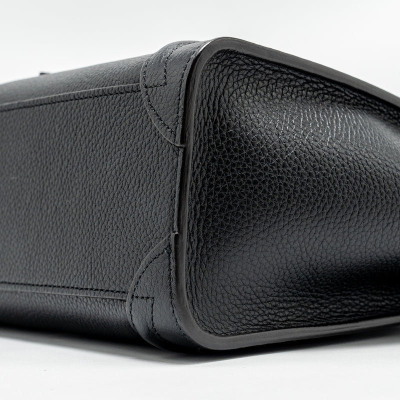 Celine nano luggage bag calfskin black SHW