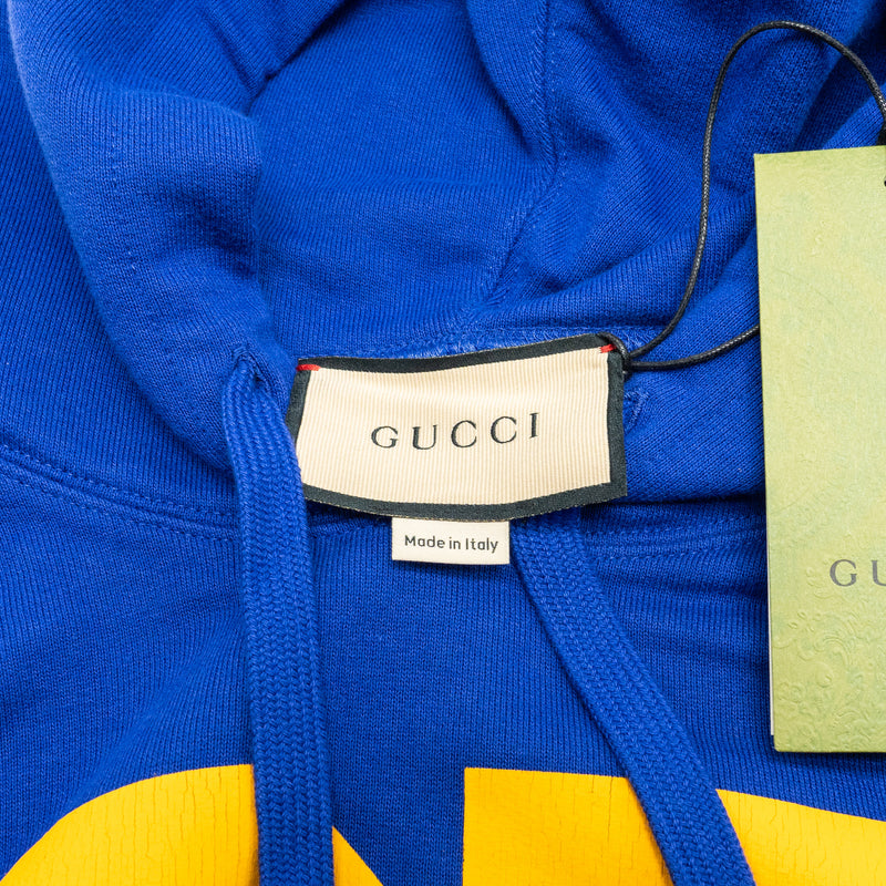 Gucci Size S 25 Gucci Eschatology Blind for Love Hoodie Cotton Blue/Yellow