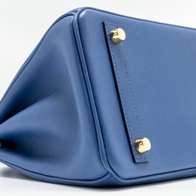 Hermes Birkin 25 Swift Blue Brighton GHW stamp C