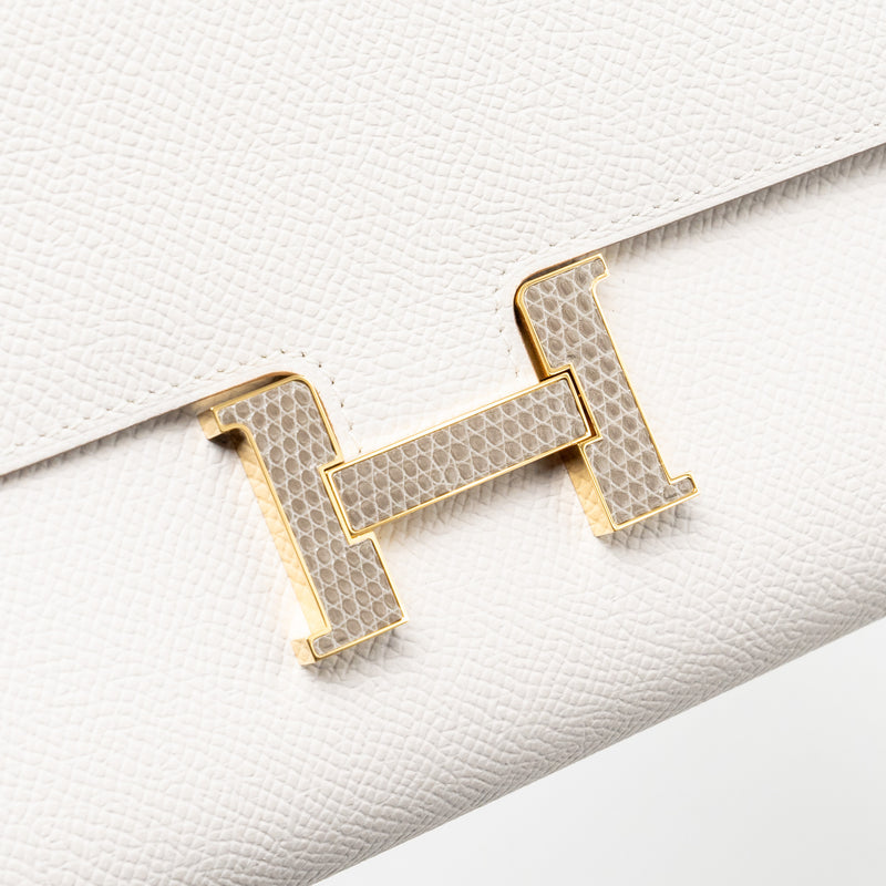 Hermes Constance to go Epsom/Lizard Gris Pale/Gris Tourterelle GHW Stamp B