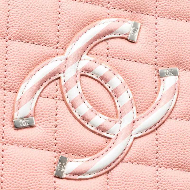 Chanel Medium Filigree Vanity Case Caviar Pink Multicolour SHW