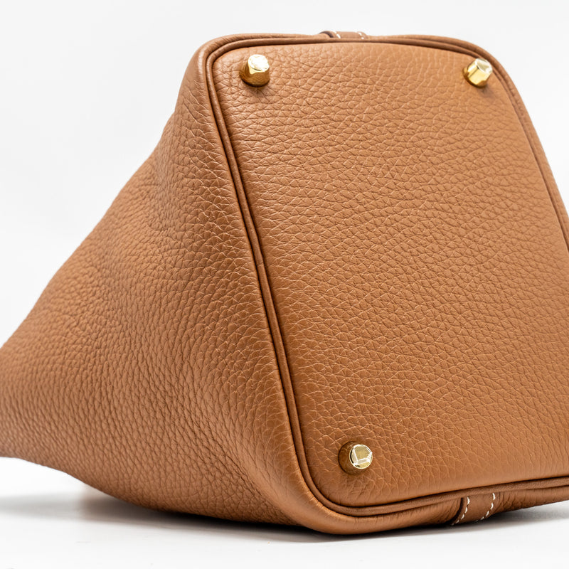 Hermes Picotin 18 Lock Bag Clemence Gold GHW stamp Z