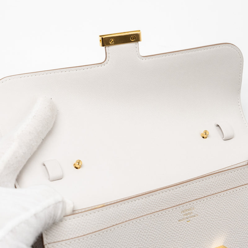 Hermes Constance to go Epsom/Lizard Gris Pale/Gris Tourterelle GHW Stamp B