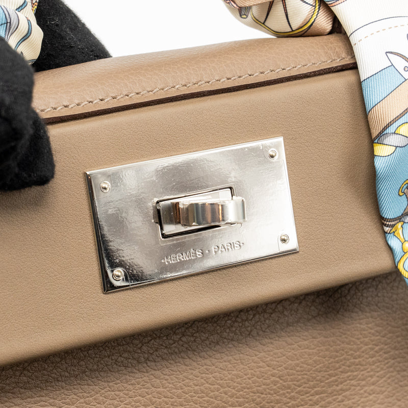 Hermes Mini 24/24 2424-21 Bag Evercolor Etoupe SHW Stamp B