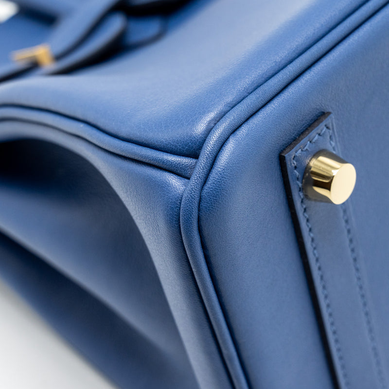 Hermes Birkin 25 Swift Blue Brighton GHW stamp C