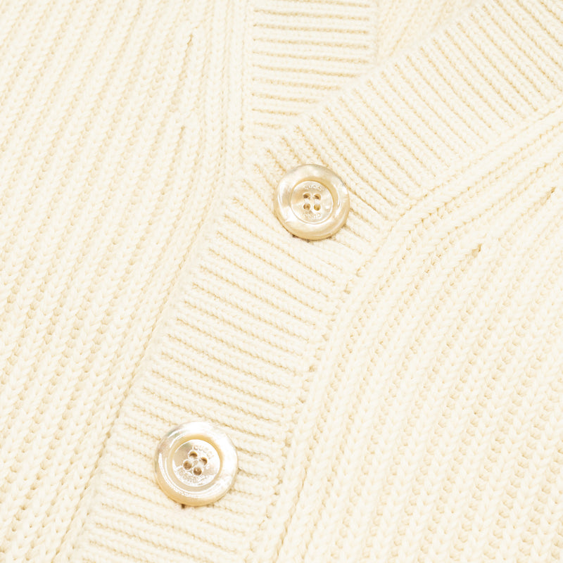 Gucci Size XS Interlocking G Stripe-detail Knitted Cardigan Cotton White/Multicolour