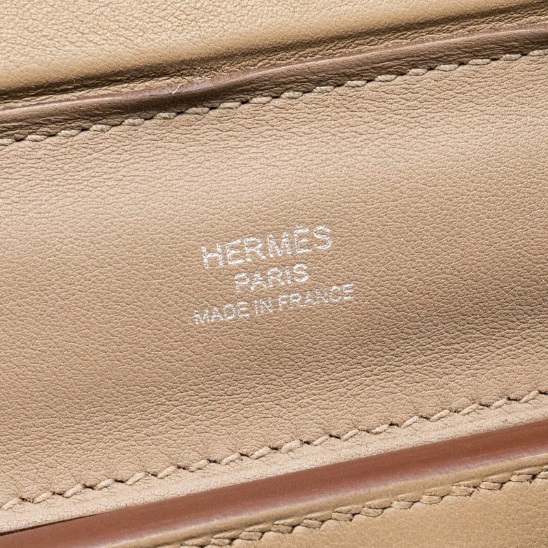 Hermes Mini 24/24 2424-21 Bag Evercolor Etoupe SHW Stamp B