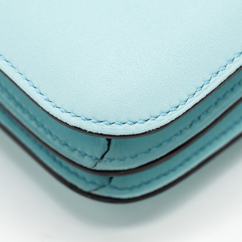 Hermes Mini Constance Swift Blue Zephyr / Cactus SHW stamp Y