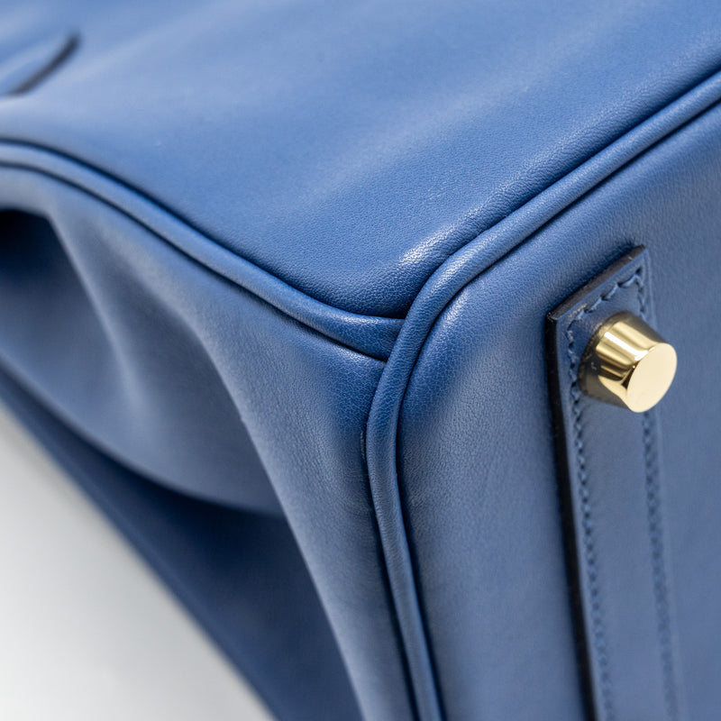 Hermes Birkin 25 Swift Blue Brighton GHW stamp C