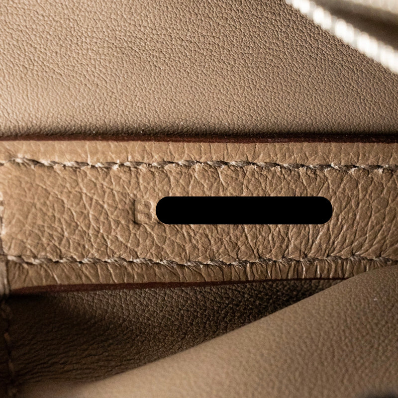 Hermes Mini 24/24 2424-21 Bag Evercolor Etoupe SHW Stamp B