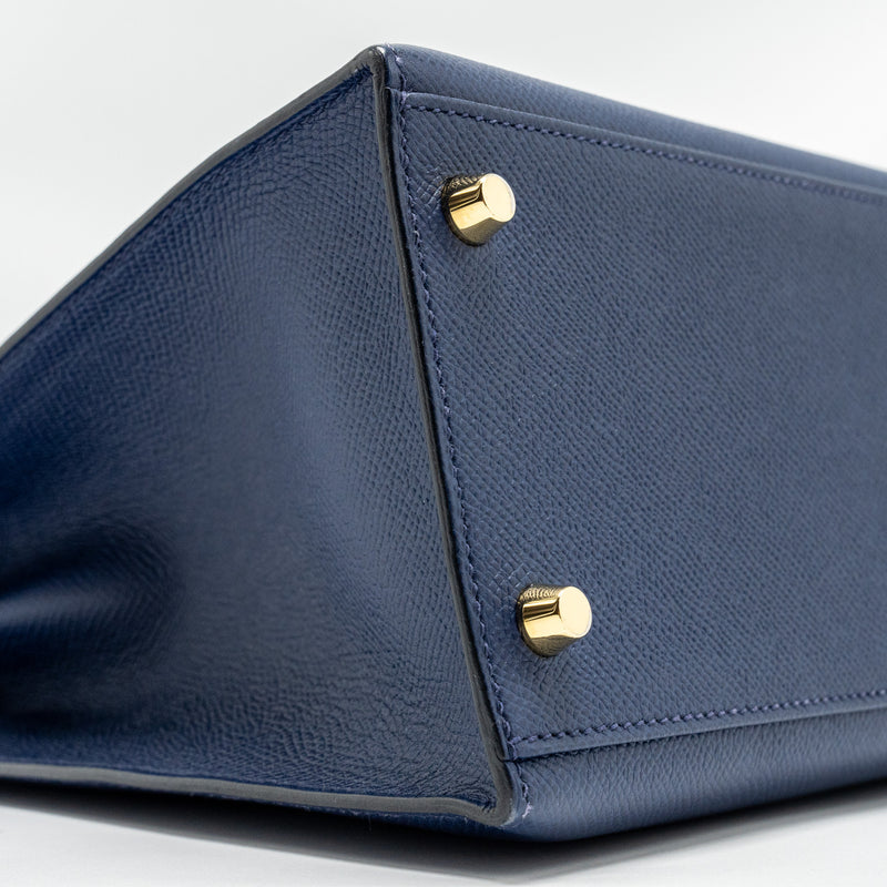 Hermes kelly 32 epsom blue sapphire GHW stamp X