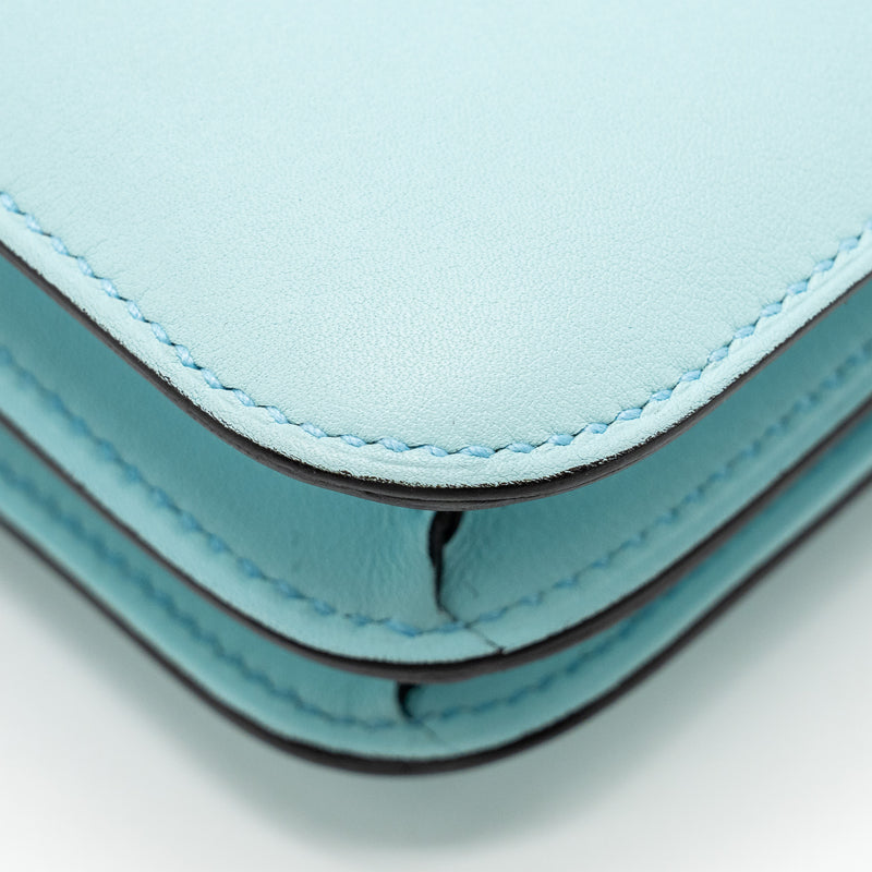 Hermes Mini Constance Swift Blue Zephyr / Cactus SHW stamp Y