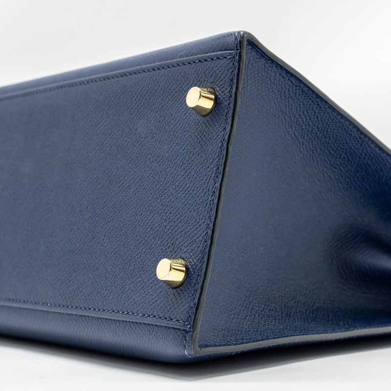 Hermes kelly 32 epsom blue sapphire GHW stamp X