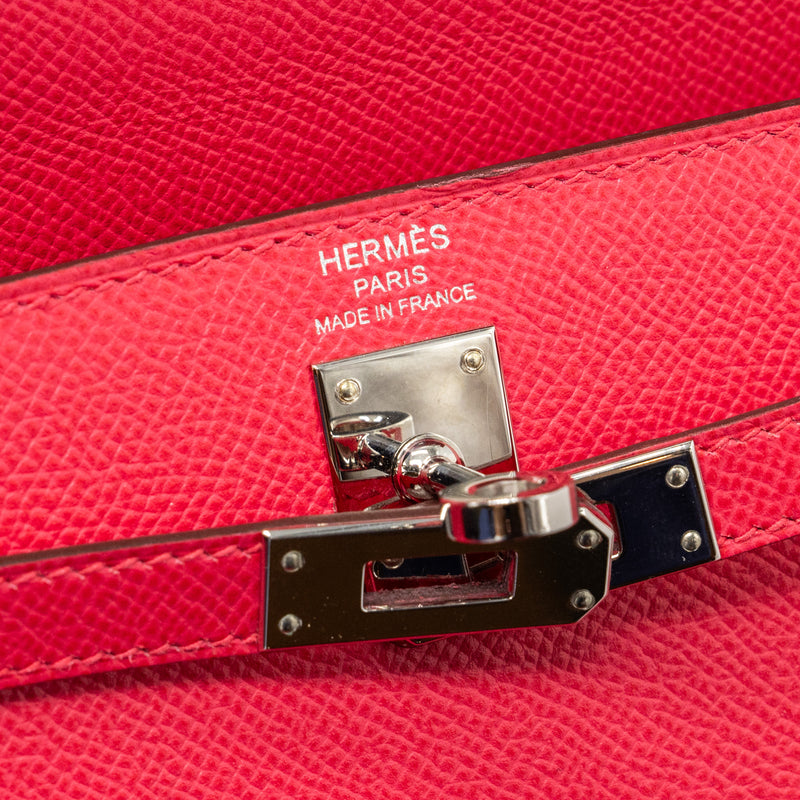 Hermes Kelly 25 Epsom Rose Extreme SHW Stamp D