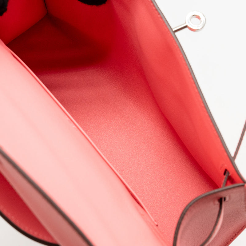 Hermes Kelly Pochette Swift K4 Rose Ete SHW Stamp Y