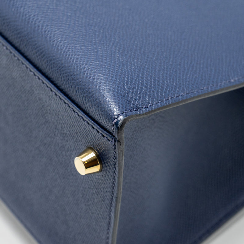 Hermes kelly 32 epsom blue sapphire GHW stamp X