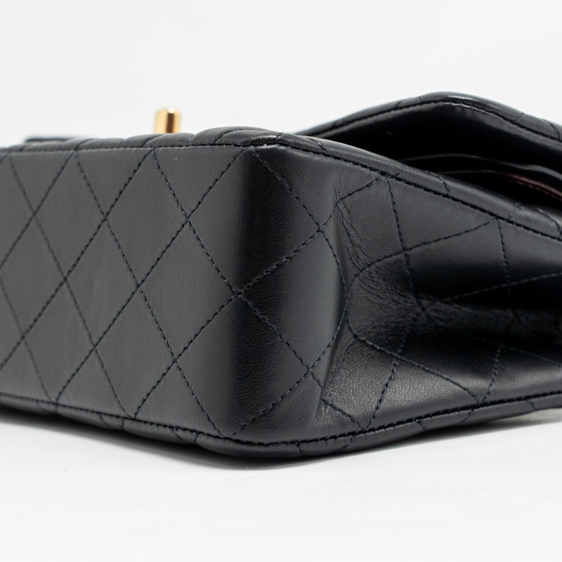 Chanel small Classic Double Flap Bag Lambskin Black GHW