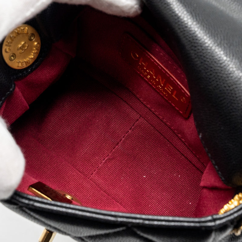Chanel Mini Twist Your Button Flap Bag Caviar Black GHW (Microchip)