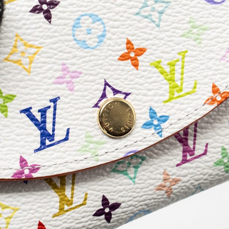 Louis Vuitton x Takashi Murakami Rosalie Coin Purse Multicoloured Monogram Canvas White GHW