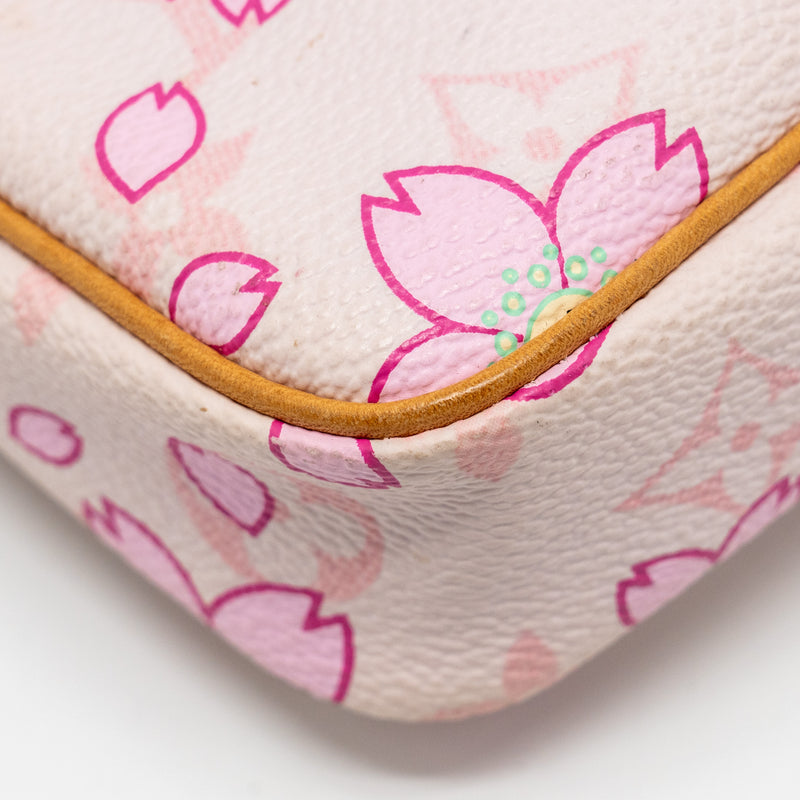 Louis Vuitton pochette accessories Murakami cherry blossom Pink GHW