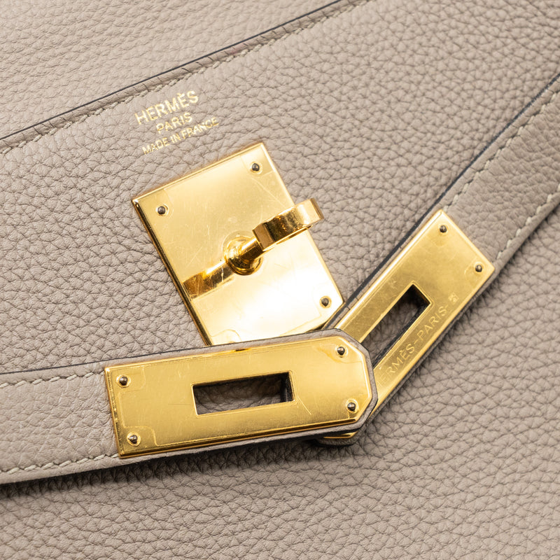 Hermes Kelly 28 togo gris asphalt GHW stamp A