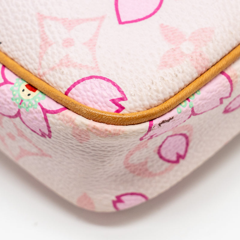 Louis Vuitton pochette accessories Murakami cherry blossom Pink GHW