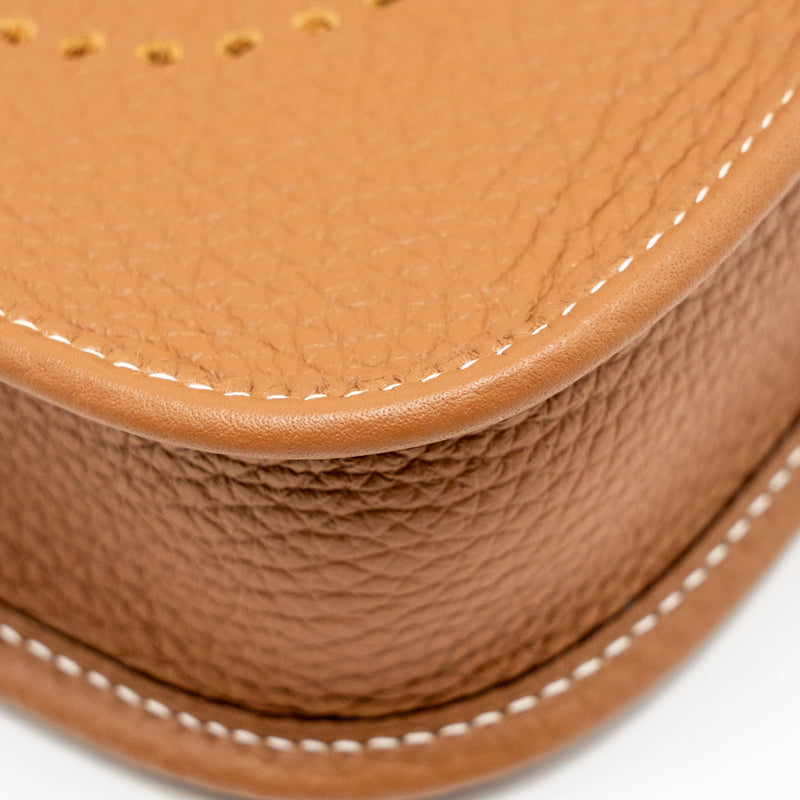 Hermes Mini Evelyne Clemence Gold GHW stamp K