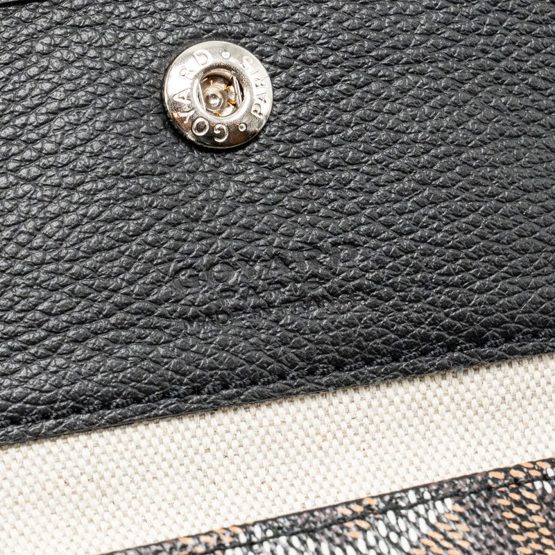 Goyard Boheme Hobo Bag Goyardine Canvas Black SHW