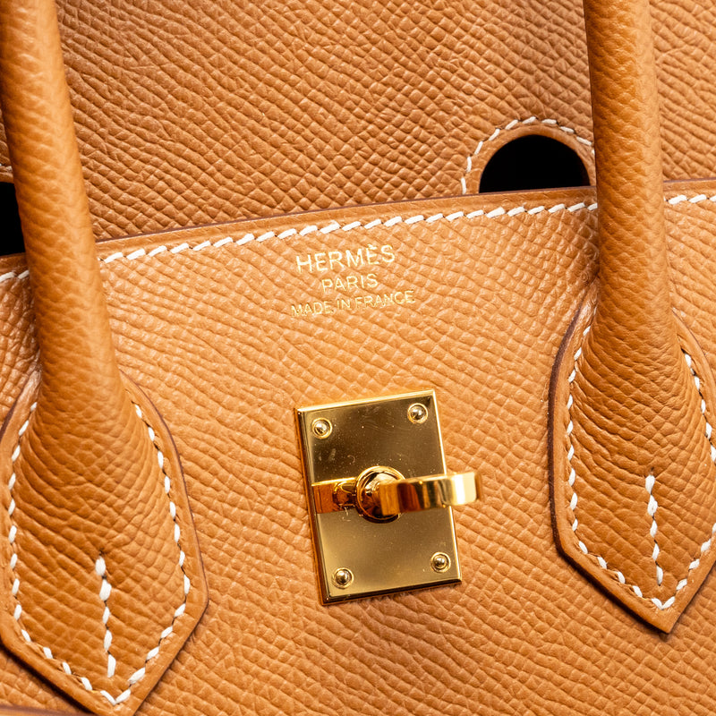 Hermes Birkin 25 Epsom Gold GHW Stamp Z