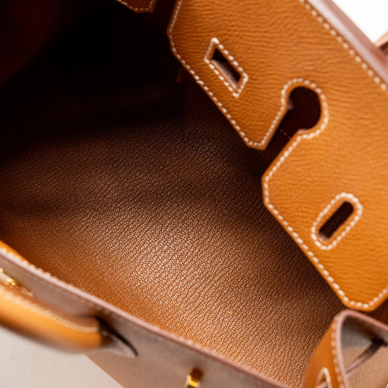 Hermes Birkin 25 Epsom Gold GHW Stamp Z