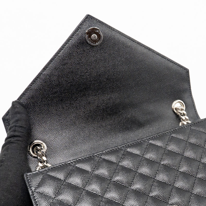 Saint Laurent/Ysl Medium Envelop Bag Grained Calfskin Black SHW
