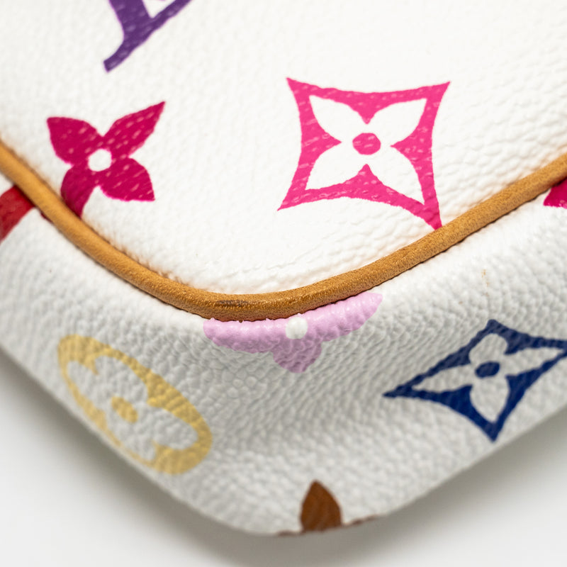 Louis Vuitton Pochette Accessories canvas white multicolour GHW